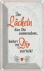 vianmo Blechschild 18x12 cm Lächeln kommt zu DIR zurück Produktbild-Vorschau 1