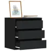 vidaXL Cassettiera nera 60x41x58 cm materiale a base di Anteprima dell’immagine prodotto 2