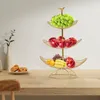 Servierplatte 3 Etageren Servierständer Obstteller Metall Produktbild-Vorschau 3