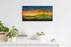 Wandbild Leinwand Bilder mit Uhr 60x30 Gemälde Wiese Himmel Produktbild-Vorschau 3