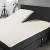 Eleganzzz Split-Topper-Spannbetttuch Perkal – Elfenbein  – Produktbild-Vorschau 3