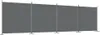 A long, gray privacy screen with four panels, supported by metal poles on stands. Anteprima dell’immagine prodotto