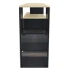 A tall, narrow cabinet with shelves and glass doors. Produktbild-Vorschau