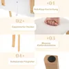 A collage of images highlighting features of a vanity table set. Produktbild-Vorschau