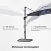PURPLE LEAF 300 cm Sonnenschirm groß Ampelschirm Rund Produktbild-Vorschau 4