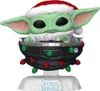 POP-Figur Star Wars Grogu mit Weihnachtsmannm&#252 tze im Produktbild-Vorschau 1