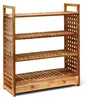 Relaxdays schoenenrek, walnootkleur, hoogte x breedte x Productafbeelding-voorbeeld 7