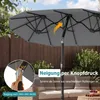 COSTWAY, parasol dwustronny, 300x150 cm, parasol składany, Podgląd zdjęcia produktu 4