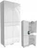 słupek łazienkowy 80cm (2x40) wiszący stojący biały mat + Podgląd zdjęcia produktu 1