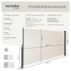 tectake® Seitenmarkise 180 x 300 cm ausziehbar, mit Produktbild-Vorschau 5