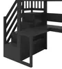 Gaming-Hochbett mit Schreibtisch, Stauraum-Treppe, Produktbild-Vorschau 7