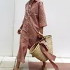 ASKSA Femme Eté Vintage Bouton Bas Robe Chemise Manches Voir les images du produit 5