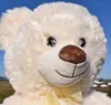 Teddybär 100 cm creme-weiss mit Schleife Kuscheltier Produktbild-Vorschau 4