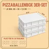 Pizza Lover 3x Pizzaballenbox mit Deckel in weiß - Größe Produktbild-Vorschau 3