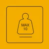 A graphic icon indicating a maximum weight limit. Produktbild-Vorschau
