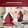 A red and black steam iron is shown on an ironing board in a bright, domestic setting. Anteprima dell’immagine prodotto