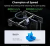 A 3D printer is shown with text highlighting its speed and a small 3D printed boat. Produktbild-Vorschau