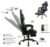 A collage of images and diagrams showcasing a gaming chair with its features and modes. Anteprima dell’immagine prodotto
