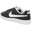 A black Nike Court Royale shoe with a white Nike swoosh and white sole, shown from the side. Náhled obrázku produktu