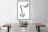 MuchoWow® Gerahmtes Poster Frau - Gesicht - Minimalismus Produktbild-Vorschau 2