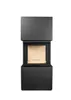 A black modern fireplace on a white background. Produktbild-Vorschau