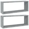 vidaXL Mensole a cubo 2 pz. Grigio Sonoma 60x15x23 cm Anteprima dell’immagine prodotto 1