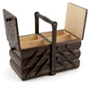 HOLZ-NÄHKASTEN, aufklappbar, Schneiderkoffer, Organizer, 34 Produktbild-Vorschau 3