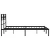 vidaXL Postel s čelem kovová černá 120x200 cm Náhled obrázku produktu 5