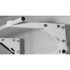 A close-up view of the white metal frame of a pull-up bar attached to a wall. Produktbild-Vorschau