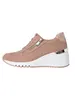 A side view of a pink wedge sneaker on a white background. Produktbild-Vorschau