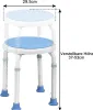 A diagram showing the dimensions of a shower stool. Produktbild-Vorschau