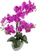 Kunst-Pflanze Orchidee ovaler Topf silber hochglanz und Produktbild-Vorschau 4