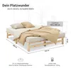 Homestyle4u Palettenbett Holzbett 140x200 cm Massivholzbett Produktbild-Vorschau 6