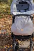 Ecru Plüsch & Ecru Velvet Fußsack für Autositz und Produktbild-Vorschau 2