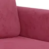 vidaXL 2-tlg. Sofagarnitur mit Kissen Weinrot Samt Produktbild-Vorschau 4