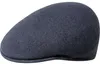 Kangol Flat Cap Schiebermütze 504 aus reiner Wolle in grau