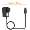 A black power adapter with a coiled cable and a connector on a white background. Produktbild-Vorschau