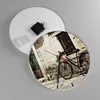 Wanduhr - Rund - Glasuhr - Straße Fahrrad Stadt Ruinen - Produktbild-Vorschau 2