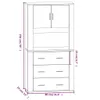 vidaXL Credenza Grigio Sonoma materiale a base di legno Anteprima dell’immagine prodotto 11