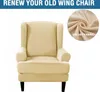 Velvet Wing Chair Covers 2 Piece Chair Covers Slipcover Náhled obrázku produktu 7