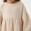 Mädchenkleid – Größe 110 – Beige – 100% Baumwolle – Produktbild-Vorschau 3