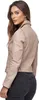 Tazzio Damen Lederjacke F507 Beige L Produktbild-Vorschau 4