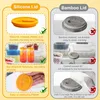 Bicchieri con coperchio e cannuccia 500ml, set di 4 Anteprima dell’immagine prodotto 8