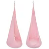 Two pink hanging chairs are shown against a white background. Produktbild-Vorschau