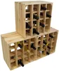 Weinregal aus unbehandeltem Naturholz für 16 Weinflaschen, Produktbild-Vorschau 4