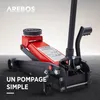 AREBOS Cric hydraulique de manœuvre 3 t | 130-508 mm, roues Voir les images du produit 8