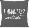 Huuraa Kissen Ummanz verliebt 40x40cm mit Füllung Steel Produktbild-Vorschau 1