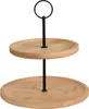 Excellent Houseware Serviertablett 2 Etagen Bambus Rund Produktbild-Vorschau 11