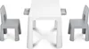 A white table and two gray chairs for children, set against a white background. Náhled obrázku produktu