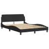 Design Bettgestell mit Kopfteil Schwarz 140x190 cm Samt, Produktbild-Vorschau 2